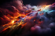 Abstract colorful nebula,galaxy background with colorful clouds,colorful galaxy