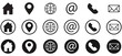 © Firman - web icon set, business card icon concept, website icon vector symbol for contact us, collection of business card icons, business of  card icons