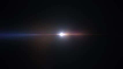 Wall Mural - abstract loop flickering center colorful glow star optical light lens flares animation on black back