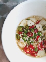 Canvas Print - Fish sauce with red chili and garlic