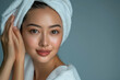 © artem - Radiant Young Woman in Spa Towel with Flawless Skin
