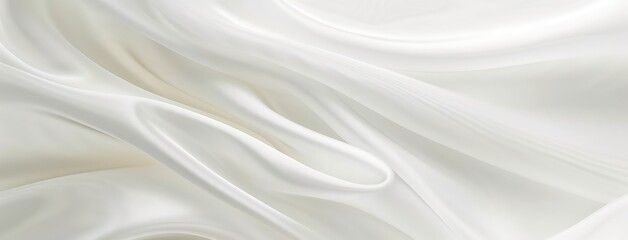 Poster - Abstract White Satin Waves Textile Background