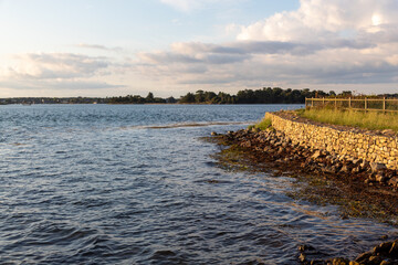 Wall Mural - landscape of the river in the country