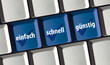 Keyboard with german words einfach schnell sicher, online banking and shopping