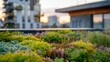 © leszekglasner - Modern building with an extensive green roof for ecology and sustainable development in a modern city