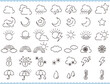 © 217 - シンプルお天気アイコンセット01 WEATHER ICON SET