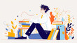 Young Professional Male Modern Illustration