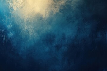 Wall Mural - Dark blue beige grainy gradient background glowing light dark backdrop, noise texture effect banner header poster