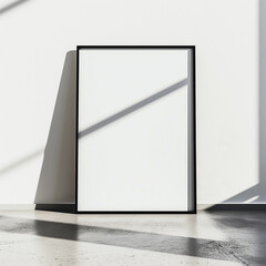 Contemporary White Frame Floor Leaning 18x24 Poster