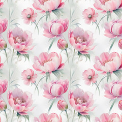  pink roses seamless pattern