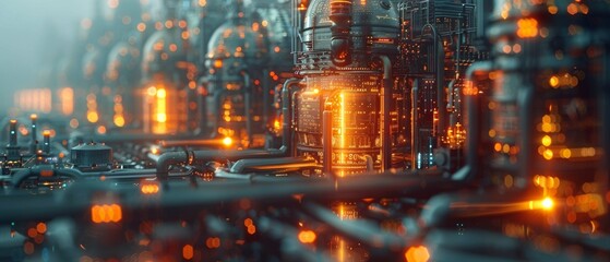 Fototapete - IoT smart device industrial business wifi technology concept. Intelligence mobile control process, digital management, production 4.0 manufacturing engineering.
