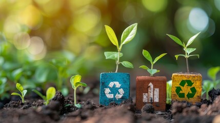 Poster - SDGs. Sustainable development goals. Environmental technology concept.