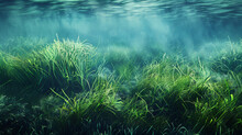 Underwater Landscape With A Field Of Sea Grass