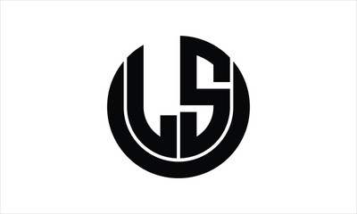 LS initial letter circle icon gaming logo design vector template. batman logo, sports logo, monogram, polygon, war game, symbol, playing logo, abstract, fighting, typography, icon, minimal, wings logo