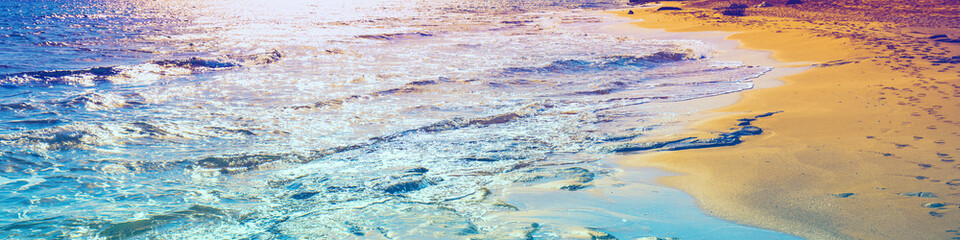 Wall Mural - seascape on a sunny day. nature background. horizontal banner
