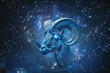 Aries zodiac sign. Esoteric horoscope and fortune telling concept