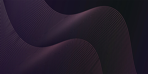 Wall Mural - Abstract glowing wave lines background. Dynamic wave pattern. Modern gradient wavy lines.