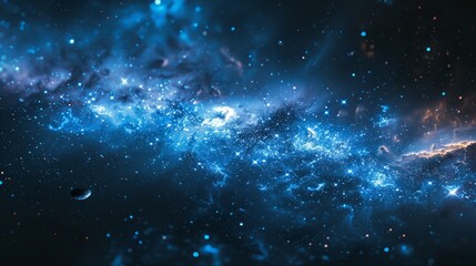 Wall Mural - Astrophysics Scene for Presentation Slide Generative AI