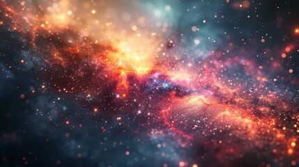 Wall Mural - Astrophysics Scene for Presentation Slide Generative AI