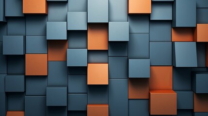 Poster - An abstract geometric background displays patterns on a wall, adding depth and interest to the design.