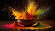 Happy Holi Festival Color Splash