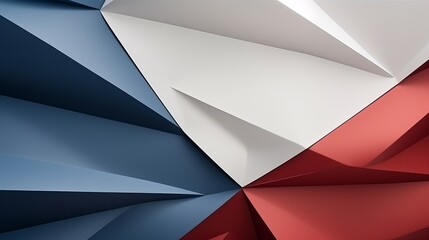 Poster - Macro imagery showcases paper folded into geometric shapes, producing a three-dimensional effect and forming an abstract background.