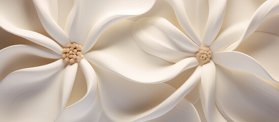 Wall Mural - modern abstract background of swirling white petals converging in center
