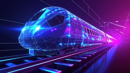 High speed passenger train. Travel concept. technology speed concept