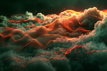 Wall Mural - cloud computing network safe encrypted storage personal data protection verified technology encripti