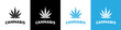 Cannabis leaf emblem, logo or sticker. Marijuana and cannabis leaf green nature logo and symbol template Vector