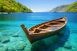 Traditional Wooden Boat on Crystal Waters