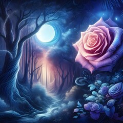 background with roses