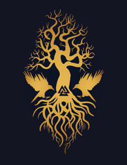 Wall Mural - Tree of Life , Yggdrasil vector	
