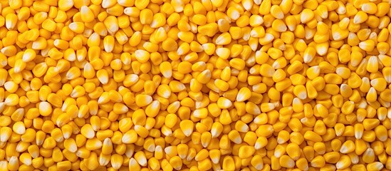 Aufkleber - Harvested Corn: An Abundant Pile of Fresh Golden Maize Kernels in Rural Farm Setting