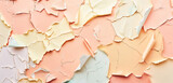 Fototapeta Las - Torn grunge ripped pastel colorful paper background