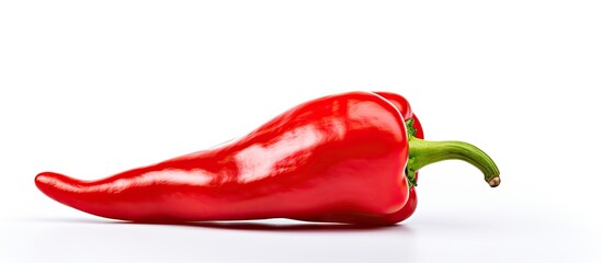 Aufkleber - Vibrant Red Bell Pepper Isolated on Clean White Background for Culinary Design