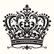 Queen crown Silhouette Vector Illustration