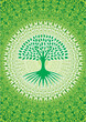 Tree of life on an openwork background, sacred, ecological symbol. Symbol of life and nature. Vector graphics