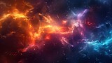 Fototapeta Kosmos - Colorful Space Galaxy Cloud Nebula Starry Night Cosmos Universe Science Astronomy Supernova Background Wallpaper