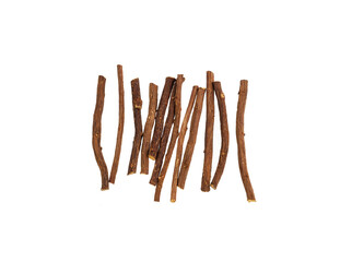 Poster - Paloduz or Licorice Plant - Group of organic licorice stems. Glycyrrhiza glabra