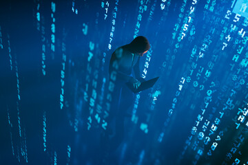 Expert Cybersecurity Professional Deciphering Encrypted Digital Data