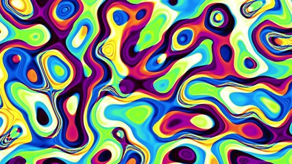 Leinwandbilder - Colorful Seamless Fluid Art Abstract Background. animation. 4k looping footage
