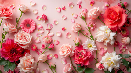  pink roses background, Mother`s Day Background with copy space