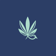 Sticker - Cannabis logo design icon vector