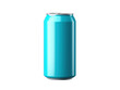 blue soda can isolated on transparent background, transparency image, removed background