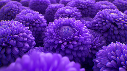 Poster - close up of purple chrysanthemum