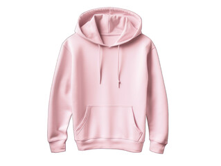 Wall Mural - pink hoodie isolated on transparent background, transparency image, removed background