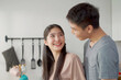 © DG PhotoStock - Couple having a breakfast together.