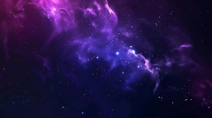 Poster - Generative AI : Fantastic space in dark color, beautiful galaxy with planets