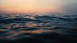 Generative AI : Surface of the ocean at dusk motion blur